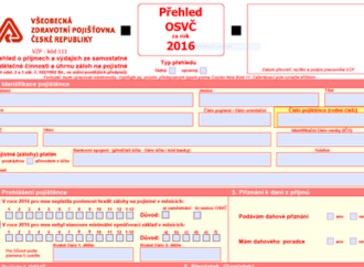 Přehled OSVČ pro zdravotní pojišťovnu za rok 2016