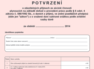 Nové tiskopisy na daň z příjmů FO ze závislé činnosti