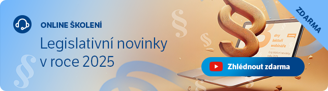 Školení legislativních novinek 2025 zdarma.