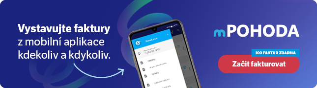 Vystavujte faktury z mobilní aplikace kdekoliv a kdykoliv. Začněte fakturovat s mPohodou.