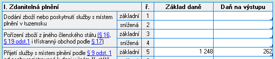 Na jaké řádky daňového přiznání zapsat DPH jako identifikovaná osoba?